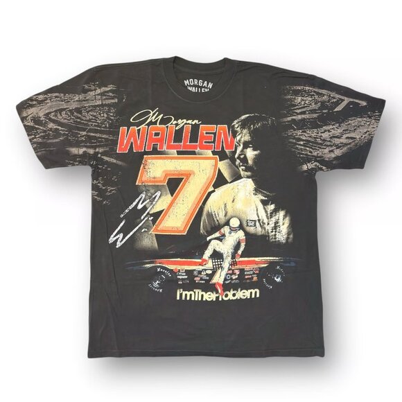 NEW MORGAN WALLEN STOCK CAR LIMITED EDITION TOUR TEE SMALL - Picture 1 of 5